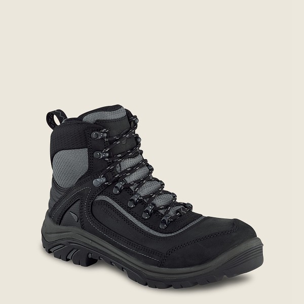 Work Støvler Dame - Red Wing Trades - 6-Inch Waterproof Safety Toe - Sort/Grå - ZXIDYF-941